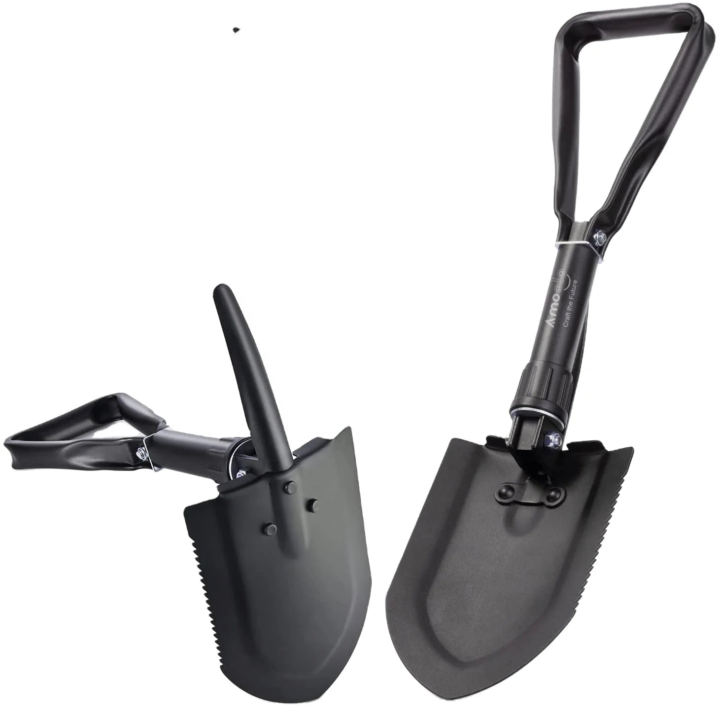 Folding Camping Shovel Survival Foldable Shovel Collapsible Tool for Entrenching Digging Gardening and Car Emergency