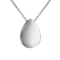 Trendy Stainless Steel Water Drop Pendant Necklace with Link Chain Geometric Shape for Anniversary