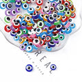 JC Crystal 6mm 8mm 10mm 50 Pcs Resin Evil Eye Beaded Bag  Round Evil Eye Beads for Jewelry Making