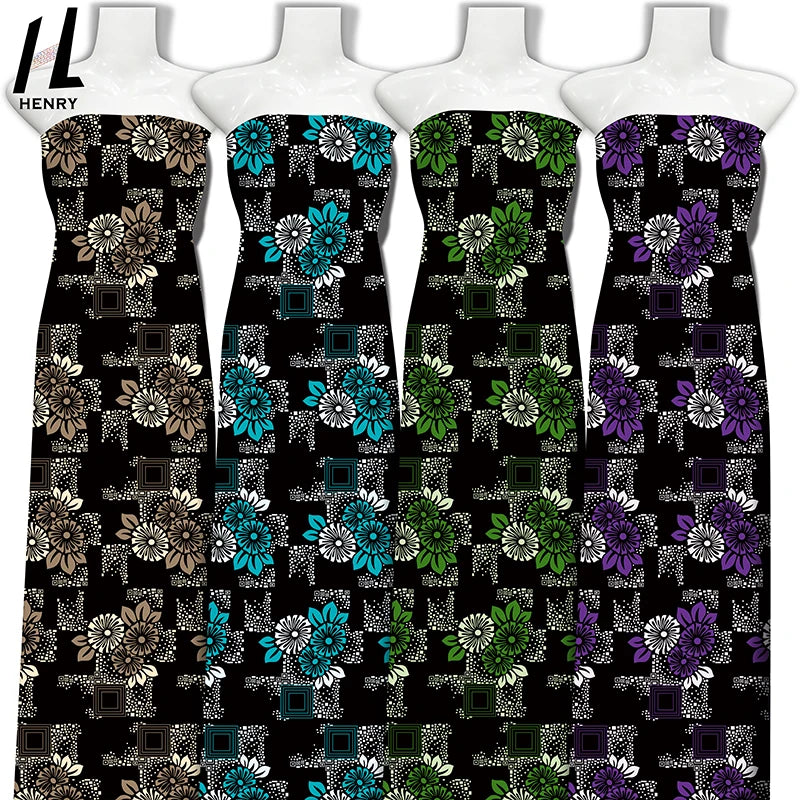 Factory Price Low Moq Custom Pacific Island Hawaii Beach Style Floral Printed 100% Viscose 40S Rayon Spun Fabric for Dress Skirt