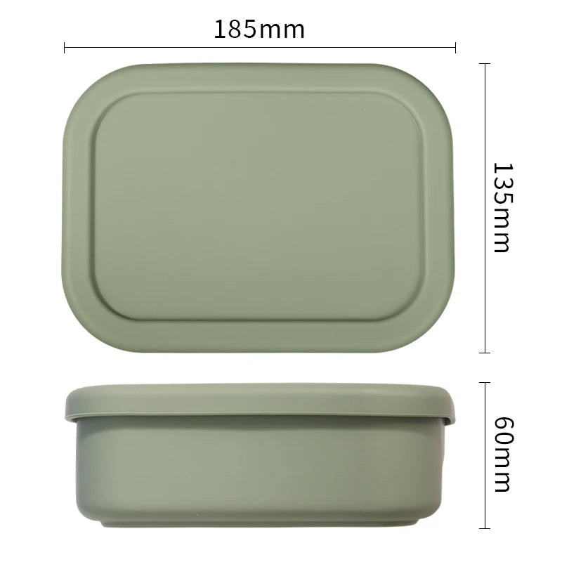 Reusable Silicone Sturdy and Leakproof Bento Box