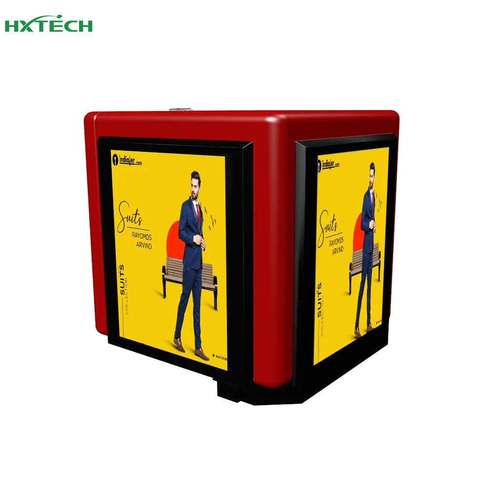 Cloud Control System LED Delivery Box 4G+GPS Red FRP LED Screen Pizza Delivery Box