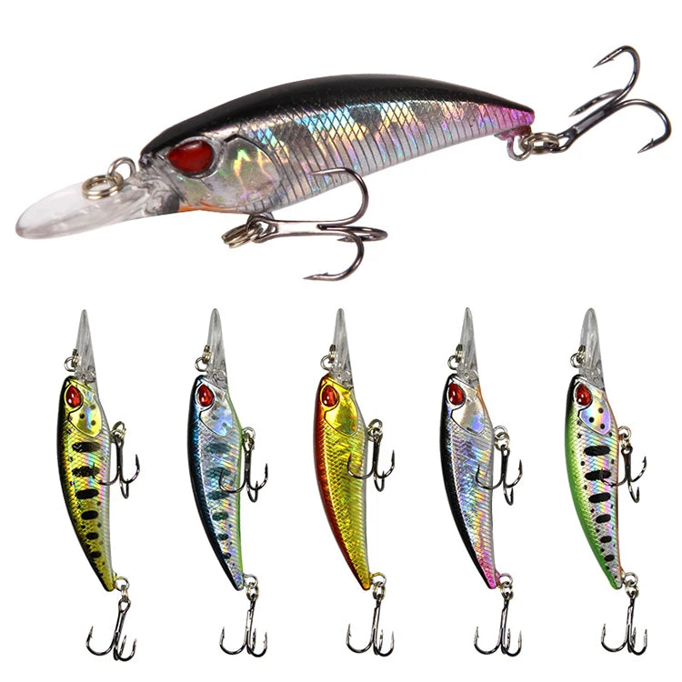 WEIHE Minnow Fishing Lures 7.5cm 5g Jerkbait Bass Pike Carkbait Wobblers Swimbait Professional Hard Bait Fishing Accessories