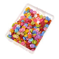 Looen 200 Pcs/lot Mini Tiny Sewing Buttons Box Decorative DIY Apparel Accessories with 6mm Custom Beads for Needlework