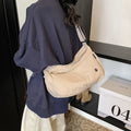 Lightweight Casual Women's Shoulder Bags Commute Versatile College Style Ladies Crossbody Bag Solid Color Simple Female Tote