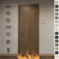 China Top Fireproof Doors Manufacturer Custom Smoke Proof Fire Proof Apartment Door Wood Veneer Apartment Room Fire Safety Door