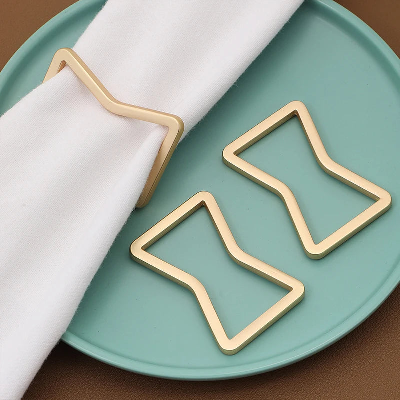 Napkin Rings Hot Sale Gold Accessories Napkin Rings Metal Stainless Steel Elegant Wedding  Napkin Rings