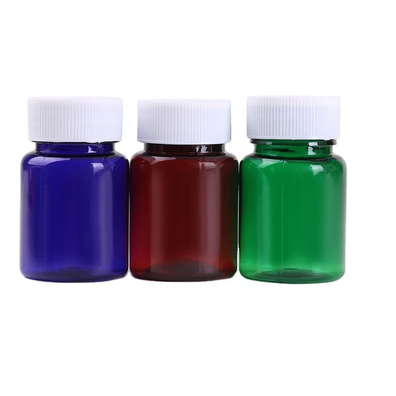 200ml Medicine Plastic Bottle Empty Amber Clear Easy Open Plastic Capsule Pill Box Packaging 120ml 250ml PET Pill Container