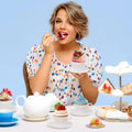 Silicone Tea Cups and Saucer Set for Afternoon Tea and Cupcake Parties Includes Molds for Cake Tools