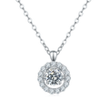 Wish Jewelry Fashion Luxury S925 Slivers Moissanite Diamonds Pendant Moissanite Necklace for Ladies Wedding Anniversary