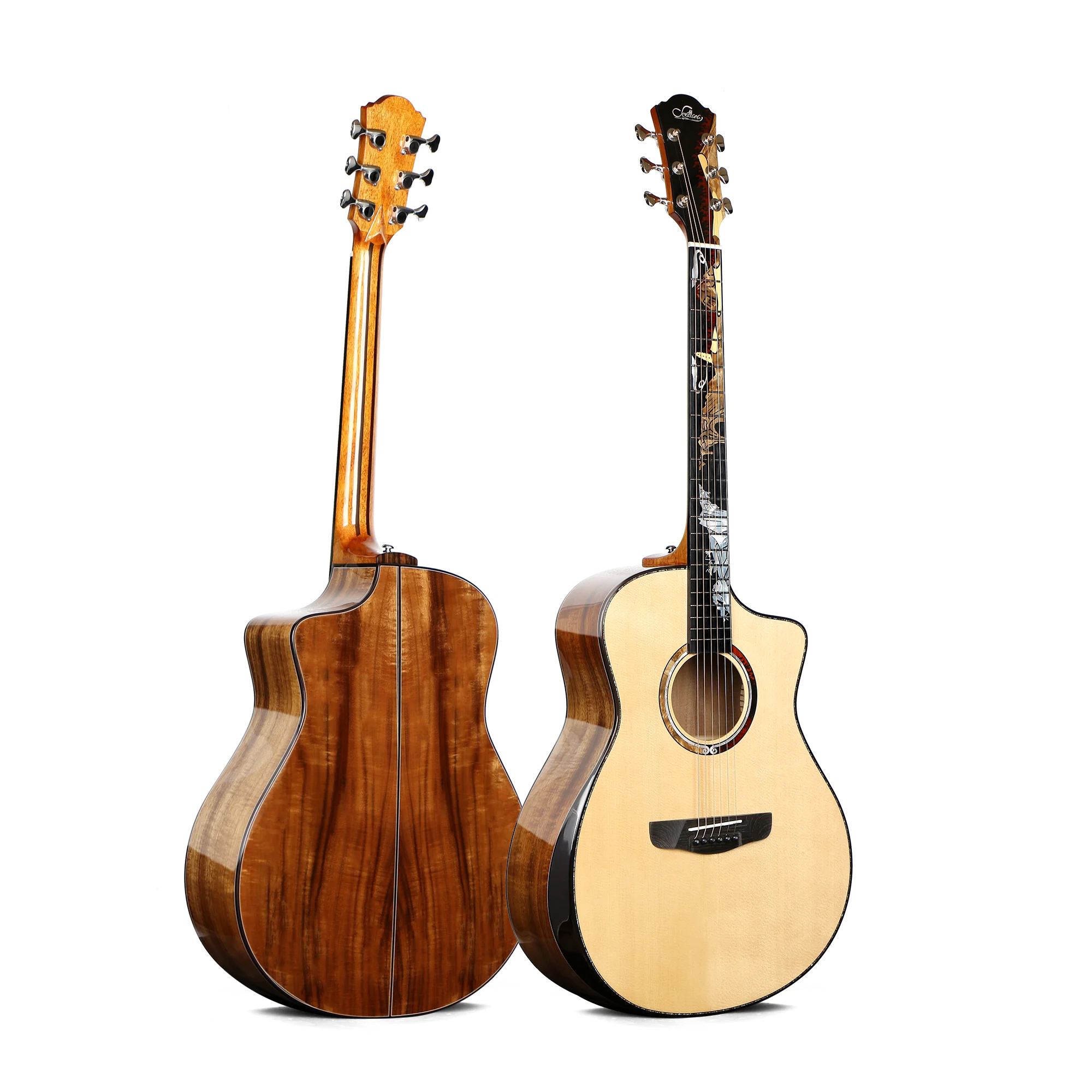 High-end Sevillana 1906 Uniquely Designed Premium Handmade 41" All Solid Wood Acoustic Folk Guitar Strings Instrument Factory