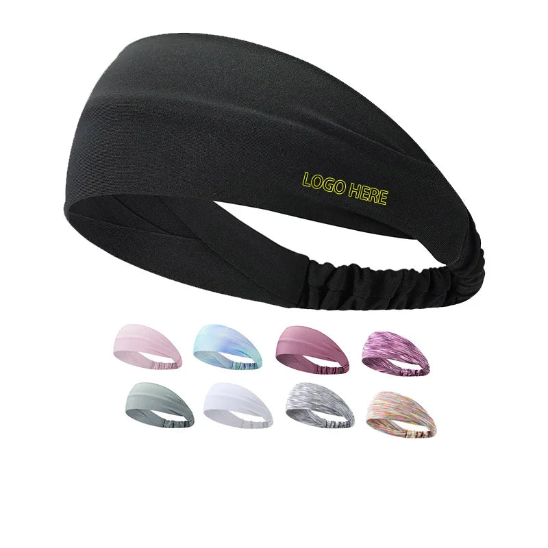 Customized Logo Color Breathable Cheap Baby Girls Event Head Band Gym Running Elastic Sport Headband European-American Style