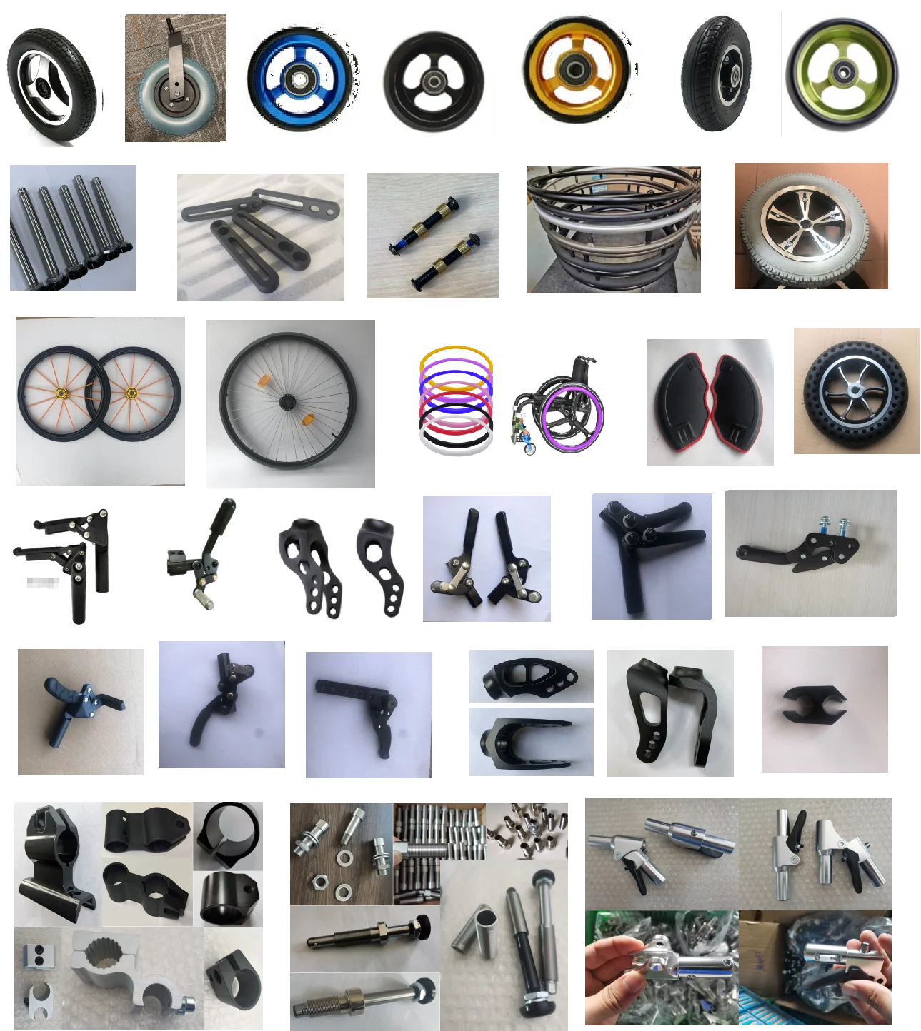 All Kinds Wheelchair Accessories Spare Parts Sport Wheelchair Brake Lock Parts Wheel Fork Axle Quick Release Lock Pin MUNIU