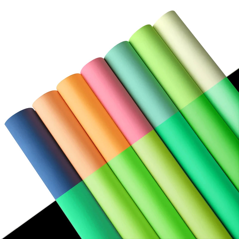 1mm Thick Solid Color Smooth Glow-in-the-Dark Variegated PU Leather for Cell Phone Cases Light-Up Toys Bags Sofas