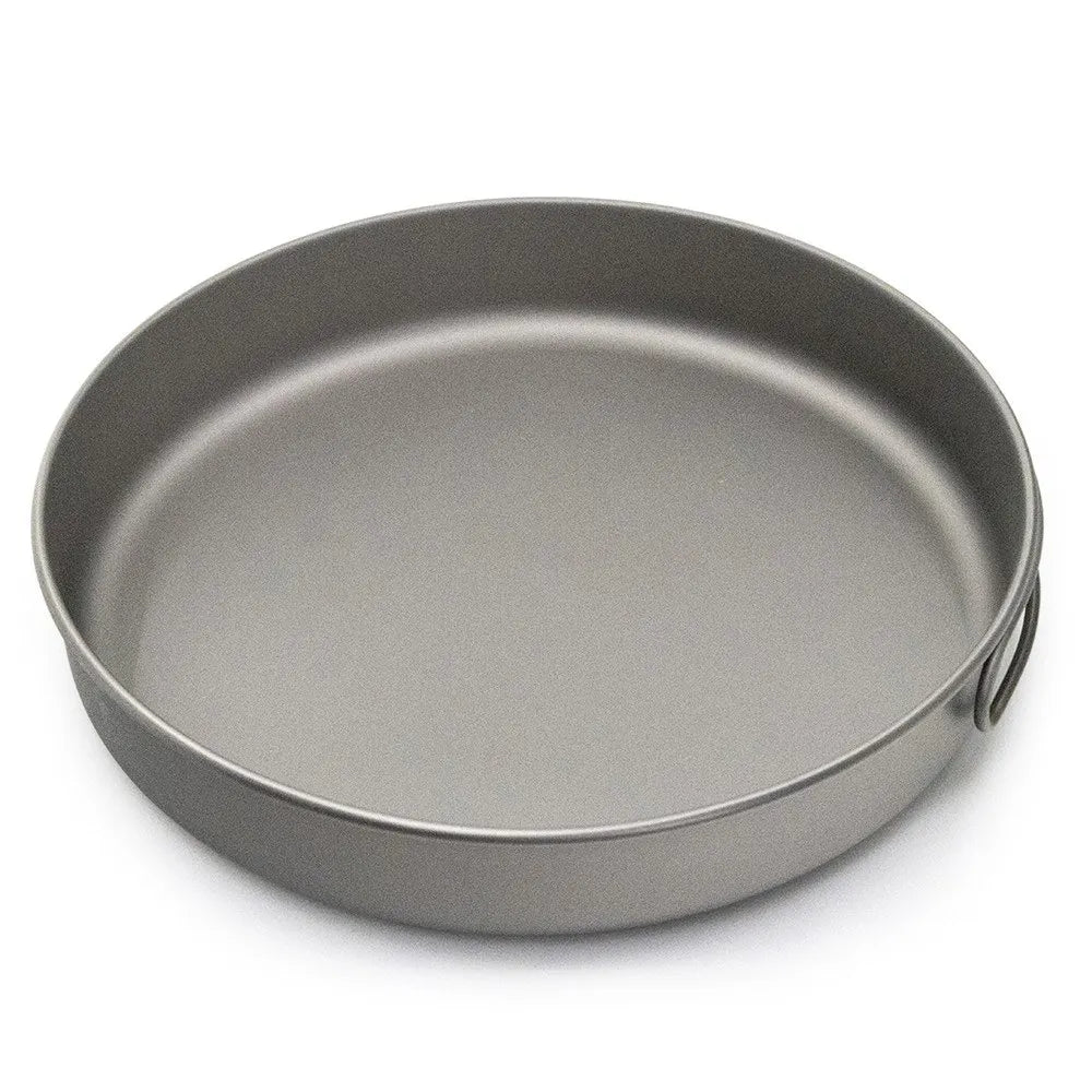 Ultralight Titanium Frypan Outdoor Camping Hiking Picnic Cooking Frying Pan
