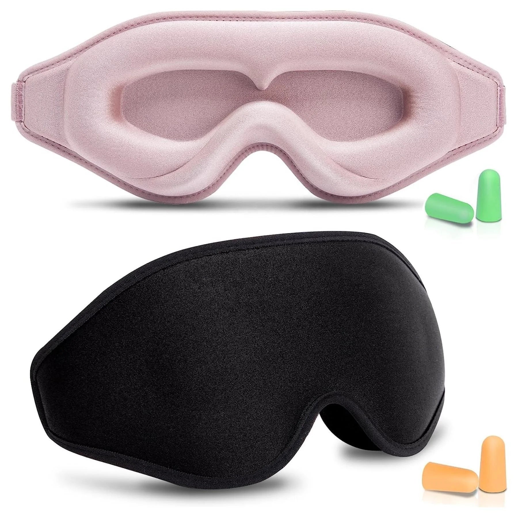 3D Adjustable Strap Eye Mask Soft Blackout Eye Covers False Eyelash Extensions for Men Women for Yoga Travel Sleeping-OEM Supply