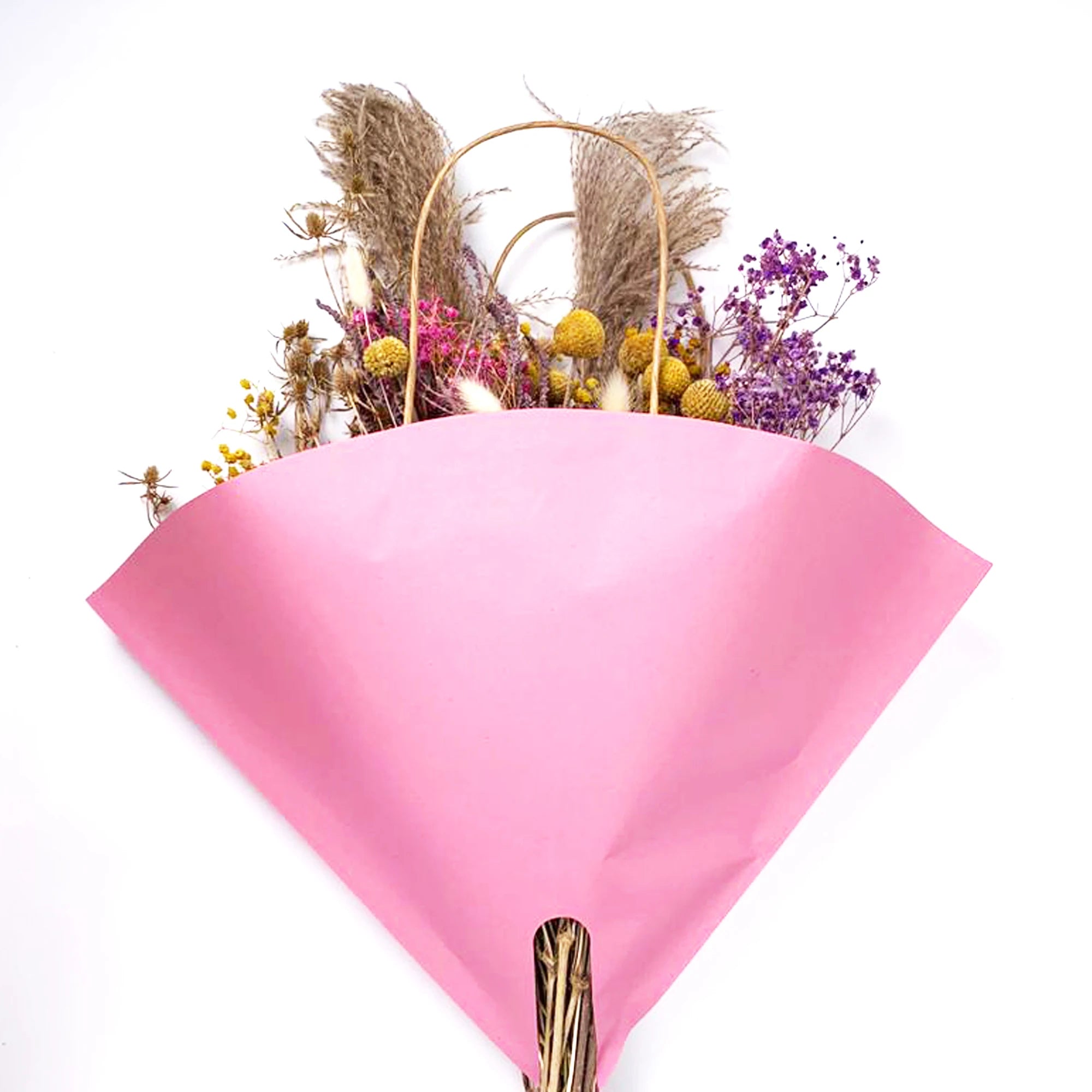 Recyclable Flower Bags with Paper Handles With  Flexo Printing