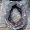 Brazilian Natural Rock Amethyst Geode Slabs Agate Amethyst Slice with Druzy for Decorative Crystal Accessories
