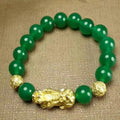 Feng Shui Natural Green Jadeite Jade Pi Xiu Good Luck Wealth Beads Bracelet Jewelry Gifts