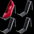 4 Pcs Acrylic Clear High-heeled Shoes Stand Shoe Display Rack Holder Acrylic Display Stands Shoe Store Display