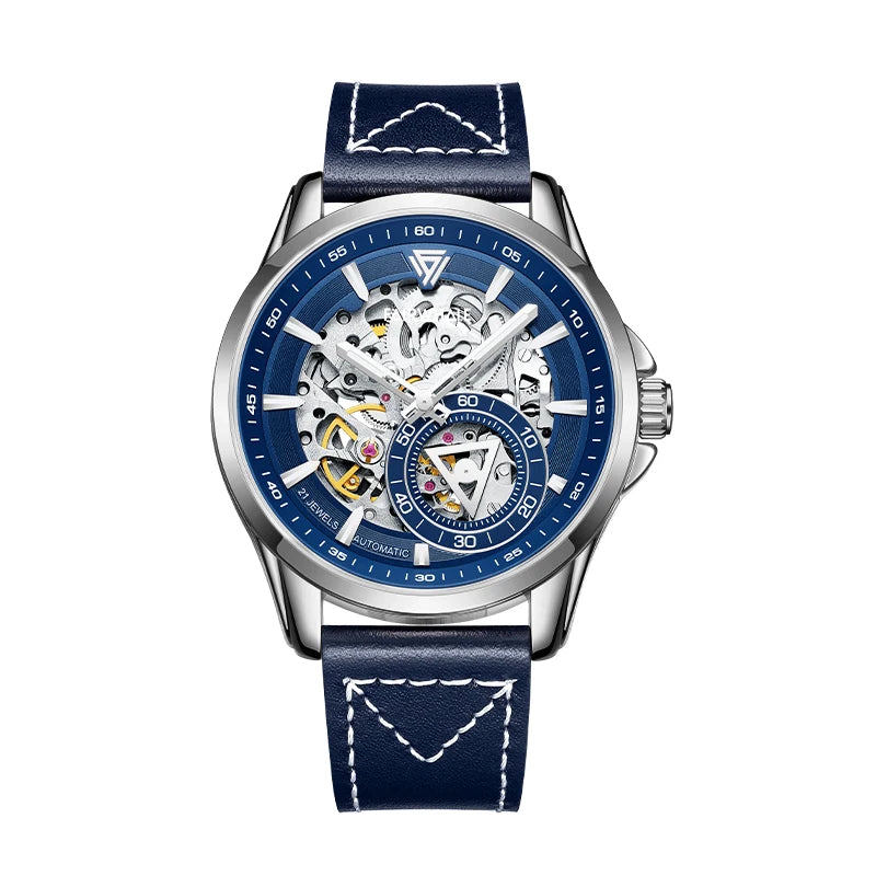Waterproof Hollow Out Skeleton Strap Luxury Mechanical Automatic Wrist Men Watch