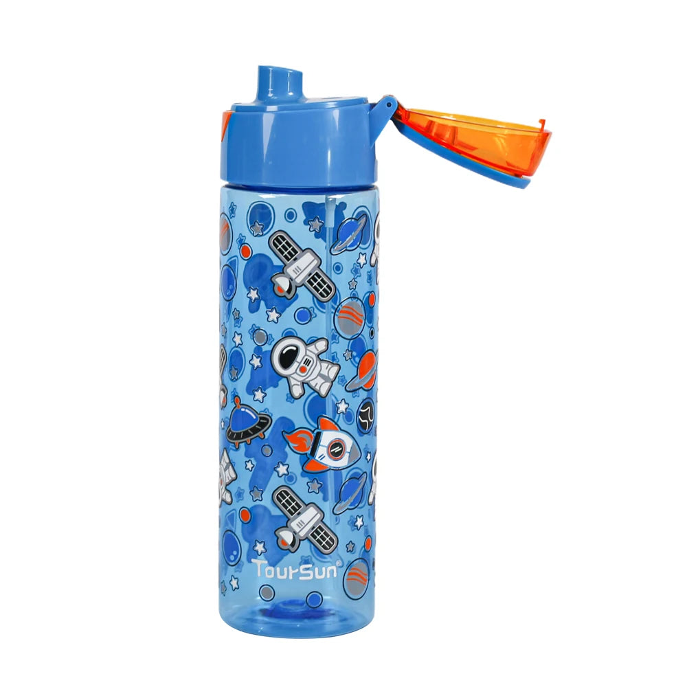 For Toursun Custom 750ml Plastic Bottle BPA-Free Push Button Lid New Design Cartoon Style for Kids Pressing Type for Applicable