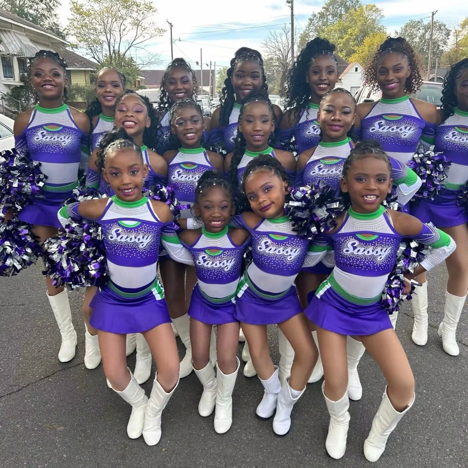 High Quality Dancing Cheerleading Uniforms Custom Cheerleading Uniforms High School Sublimation Cheer Uniforms