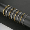 Waterproof Tarnish Free Jewelry Wholesale Custom Rope Chain Bracelet Stainless Steel 18K Gold Plated Chain Bracelet