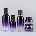 Painted Gradient Color Thick Glass Empty 40ml 100ml 120ml Luxury Cosmetic Bottles Set Glass Lotion Bottle with Pump