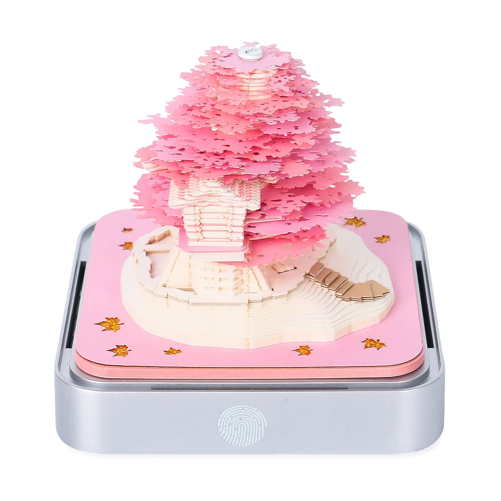 Dropshipping Available Sticky Notes Custom 3D Memo Note Pad Pink Tree House Sakura Tree Design  Memo Pad Calendar Birthday Gifts