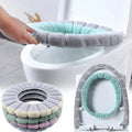 Winter Warm Toilet Seat Cover Mat Home WC Bathroom Toilet Pad With Handle Thicker Soft Washable Closestool Cushion Warmer Lids