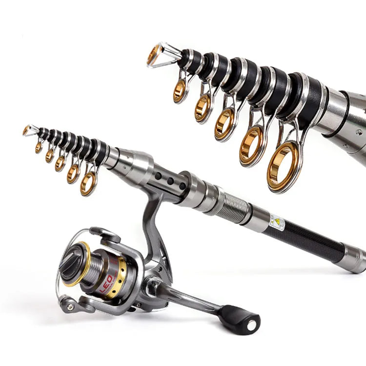 1.5M 1.8M 2.1M 2.4M 2.7M Wholesale Travel Custom Sea Bass Carbon Fiber Telescopic Fishing Rods for Saltwater
