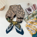 High-end Silk Scarf Lady 70*70cm Polyester Silk Square Scarf Women Soft Satin Headband Foulard Bag Ribbon