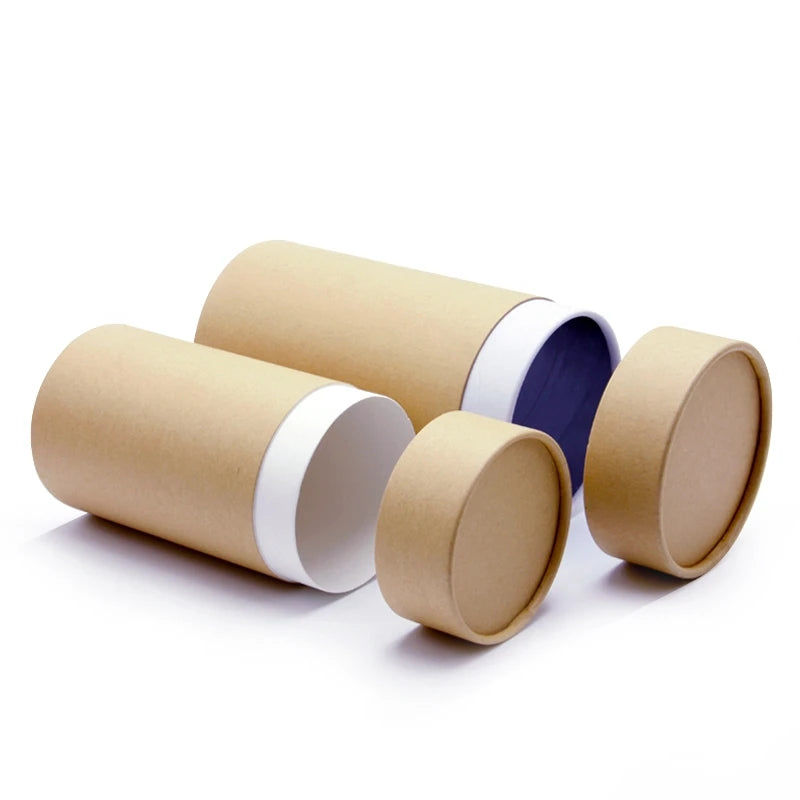 In Stock Ecofriendly Biodegradable Cylinder Cardboard Paper Tube Box Kraft Paper Core Tube for Tea Packaging MegaBDM