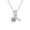 Luxury Jewelry Brilliant Cut Diamond Moissanite Necklaces White Rose Gold Real 925 Silver Chain 1ct for Women