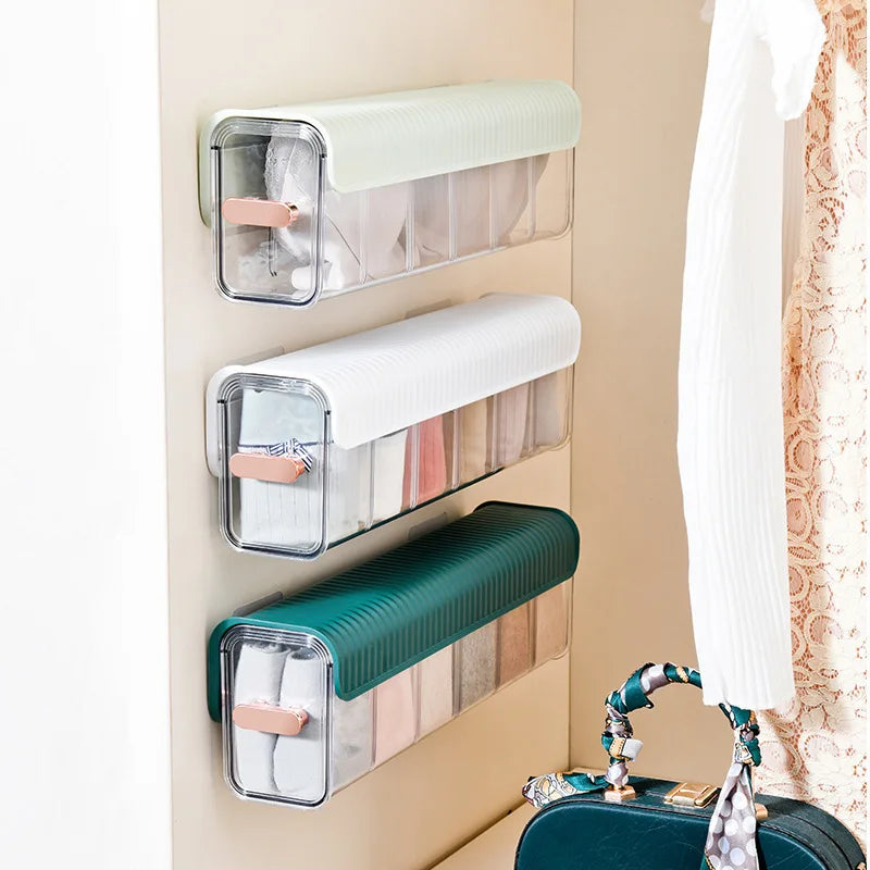 Home Bedroom Storage Multifunctional Storage Box for Sock Wall Mounted Underwear Organizer