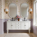 US Local Stock Quick Ship 48 60 Inch White Fully Assembled Floor Standing Plywood Bathroom Vanity Cabinet with Double Sink