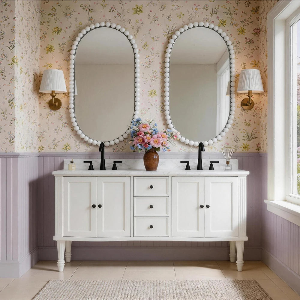 US Local Stock Quick Ship 48 60 Inch White Fully Assembled Floor Standing Plywood Bathroom Vanity Cabinet with Double Sink