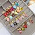JS1905  European Large Hole Bail Bead with 18k Gold Plated 3D Pearl Red Acrylic Strawberry Dangle Charms Bail Beads
