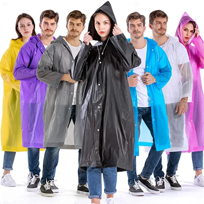 Waterproof EVA Men's Black for Raincoat Foldable Lightweight Outdoor Hiking Cycling Camping Hooded for