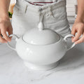 Household Solid Heat Resistant Ceramic Casserole with Spoon