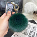 Fashion Girls' Cute Bag Accessories 9cm Cute Puff Key Ring Pom Pom Key Chains Fluffy Pompom Fur Ball Keychain Backpack Pendant