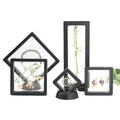 Stackable Transparent PE Film Jewelry Storage Box for Rings Earrings Necklace Bracelets Gift Box