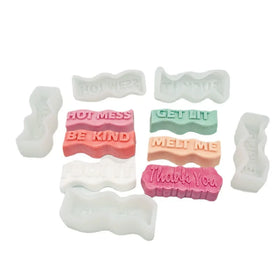HY Wave Alphabet Pillar Silicone Resin Mold Letter Candles Molds for Soap Plaster Carving Making