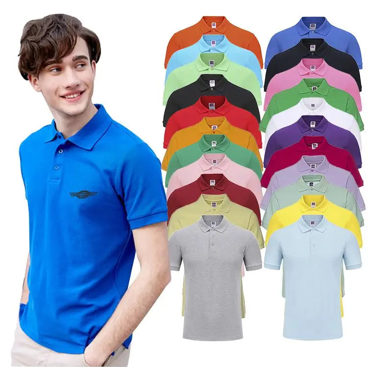Your Own Design Team Activities Men High Quality Polo Neck T-shirt With Custom Logo Tshirts Custom Logo With Collar
