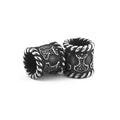 Stainless Steel Viking Jewelry Norse God Thor Mjolnir Hammer Beard Bead