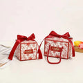 Hot Sale Portable Paper Candy Box With Ribbon Tie for Wedding Party