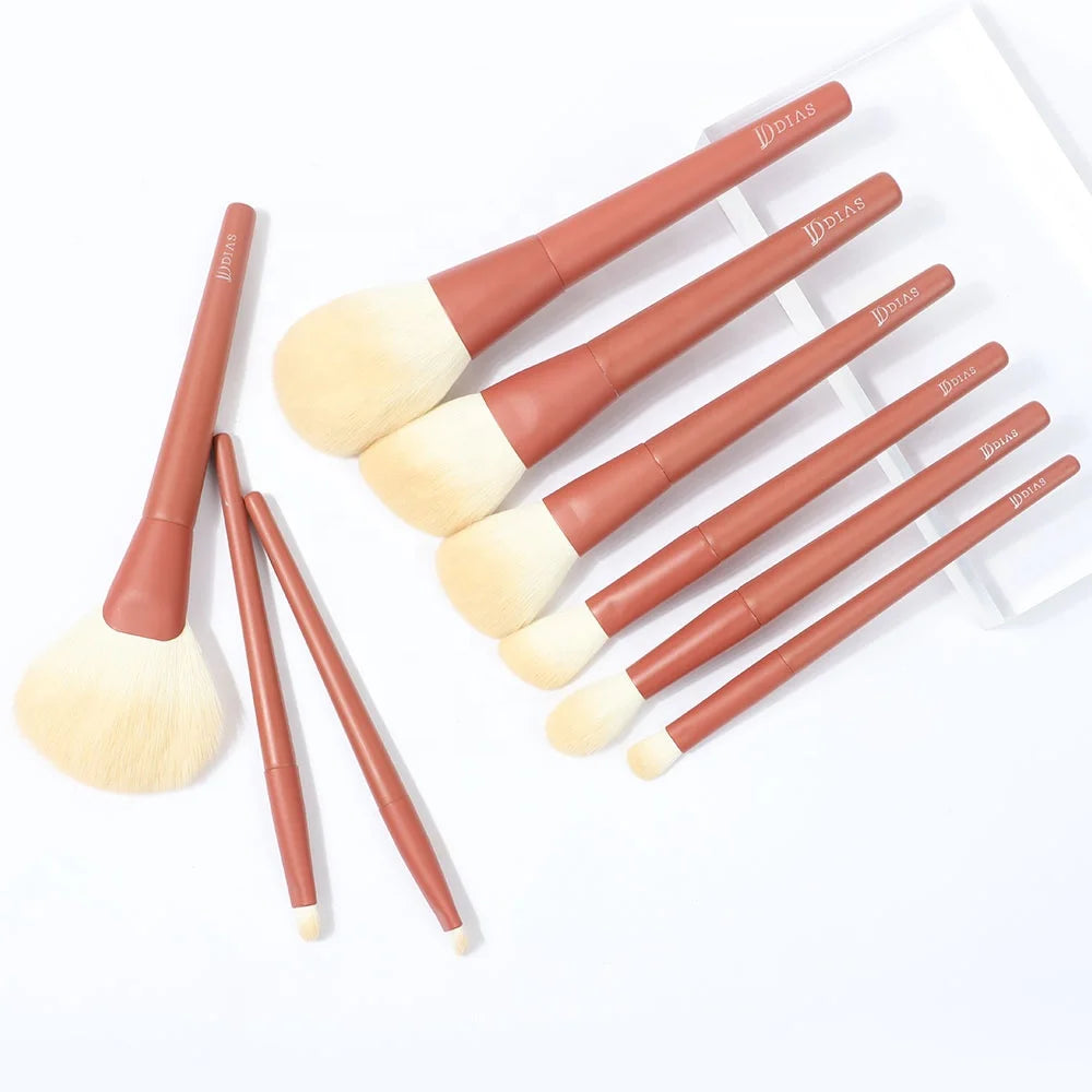 New Fan Powder Wholesale 9 PCS Women Men Fan Foundation Make-up Vegan Eco Friendly Quality Buy Private Label Make up Brushes