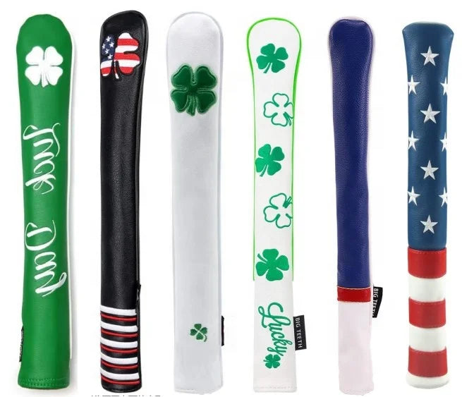 Wholesale Embroidery Golf Headcover PU Leather Alignment Stick Golf Head Cover