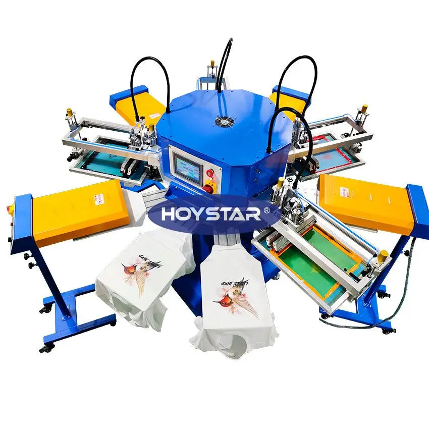 Automatic Carousel Screen Printing Machine for Tshirt Maquina Serigrafica 4 Colores Automatic Octopus Printing Machine on Bags